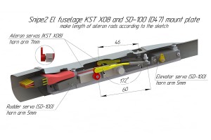 snipe2 el fuselage kst x08 and sd 100 mount plate 1